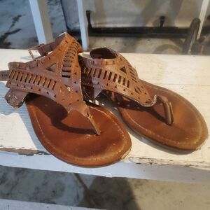 Charlotte Russe size 7 brown sandals